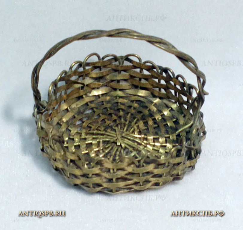 Вазочка старинная "Корзинка". Перв. пол. ХХ века. СССР. №19268